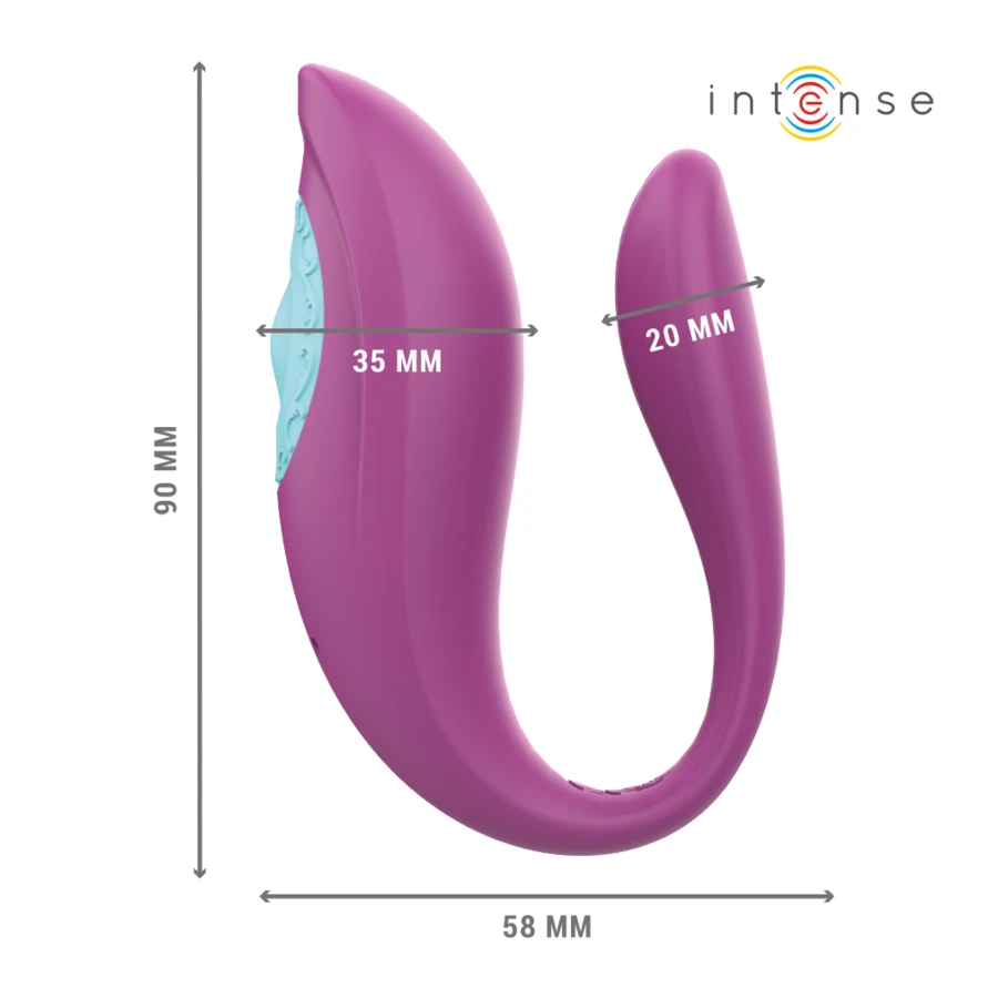 INTENSE - ANNIE VIBRATORE E STIMOLATORE A FORMA DI U TELECOMANDO VIOLA